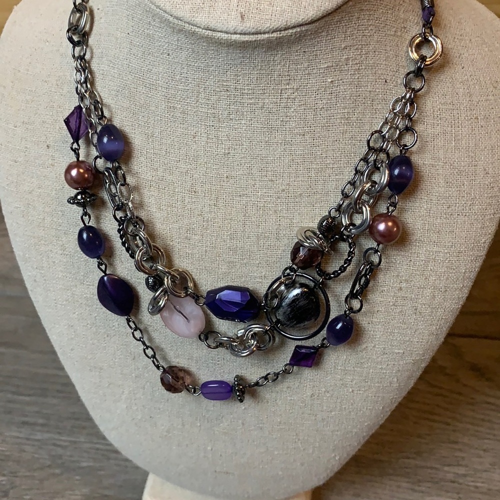 Lia Sophia purple haze necklace 16-19” inches